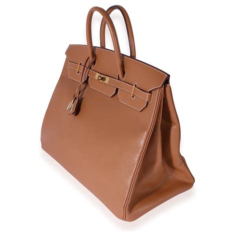 hermes birkin 40 brown ardennes leather 1995|HERMES Ardennes Birkin 40 Naturelle 246672 .